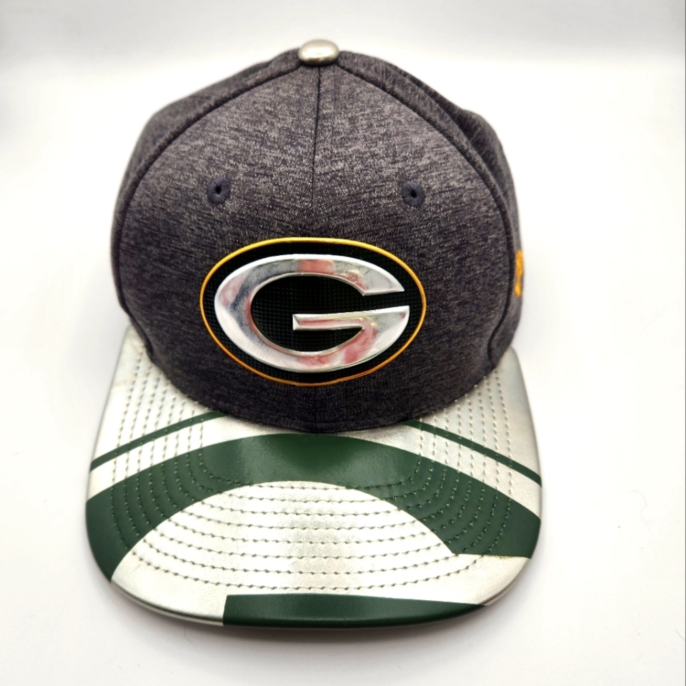 Green Bay Packers New Era 59Fifty Official NFL Silver Dnapback Cap